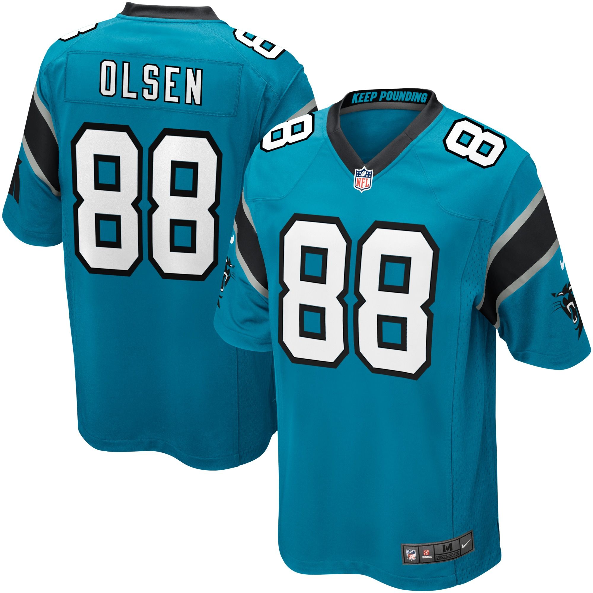 Cheap Men Carolina Panthers 88 Greg Olsen Nike Blue Player Game NFL Jersey